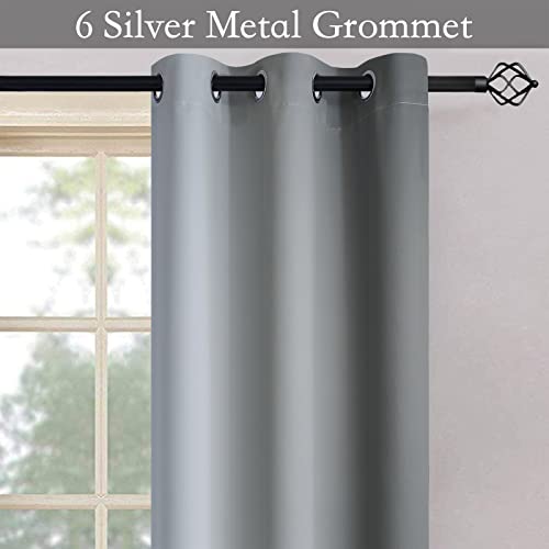 Ombre Grey to Grey White Curtains for Living Room 42Wx36L (42"W x 36"L (Pack of 2) / Grey)