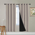 Natural Blackout Curtains 72 Inches Long for Bedroom 52" Wide 2 PCS (52"W x 72"L (Pack of 2) / Natural)