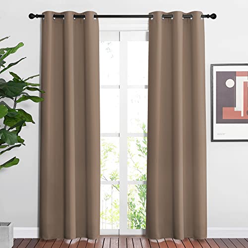 Blackout Window Curtains 84 inch Long (Cappuccino / 37"W x 84"L (Pack of 2))
