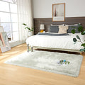 Ultra Soft Fluffy Shaggy Area Rug Faux Fur Rug Chair Cover Seat Pad Fuzzy Area Rug for Bedroom Floor Sofa Living Room (Light Grey / 4' x 6' (Rectangular))