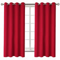 Room Darkening Curtains 63 Inches Long (Red / 52"W x 63"L (Pack of 2))