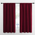 Wine Red Blackout Curtains 63 inches Long for Living Room (Wine Red / 42"W x 63"L (Pack of 2))