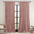 Dusty Pink Velvet Curtains for Girls Bedroom Nursery 90 inches (Dusty Pink / 52"W x 90"L (Pack of 2))