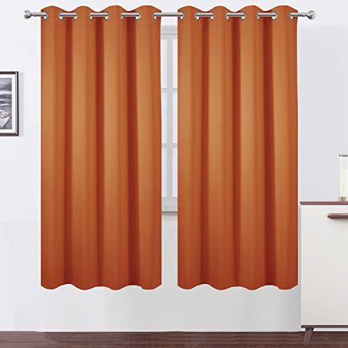 Orange Thermal Blackout Curtains (Orange / 52"W x 72"L (Pack of 2))