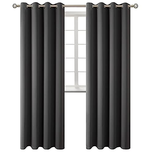 Blackout Curtains (Dark Grey / 52"W x 120"L (Pack of 2))