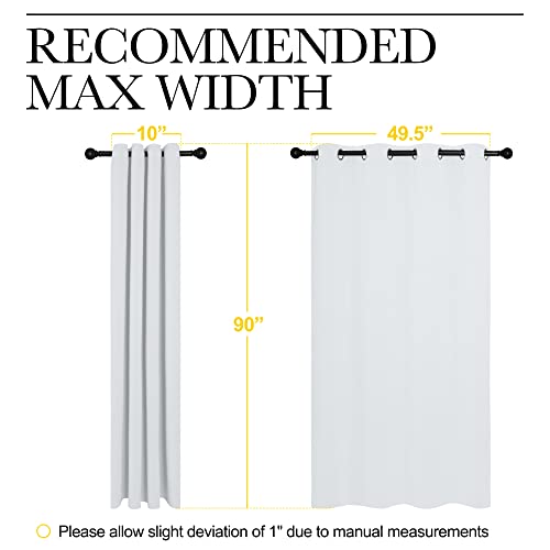 Room Darkening Curtain Panels 2 Panels 55 x 90 (Greyish White / 55"W x 90"L (Pack of 2))