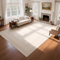8x10 Retro Washable Area Rugs for Living Room (8' x 10' (Rectangular) / Light Brown-pale Yellow-white)