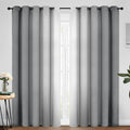 Ombre Curtains Grey and Greyish White for Living Room (70"W x 84"L (Pack of 2) / Grey)