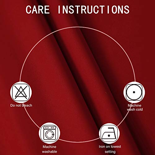 Red Blackout Curtains 42 x 63 Inch (Red / 42"W x 63"L (Pack of 2))