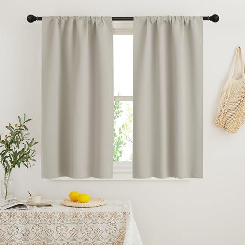 54 inch Curtains for Living Room Bedroom (Natural / 42"W x 54"L (Pack of 2))