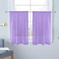Basic Rod Pocket Sheer Voile Window Curtain Panels Lavender 1 Pair 2 Panels 26 Width 40 Inch Long for Kitchen Bedroom Children Living Room Yard（Lavender (Lavender / 26"W x 40"L (Pack of 2))
