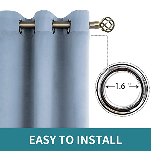 Blackout Curtains for Living Room (Spa Blue / 42"W x 72"L (Pack of 2))