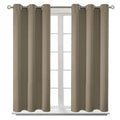 Short Curtains for Small Window 54 Inch Long (Cocoa / 38"W x 54"L (Pack of 2))