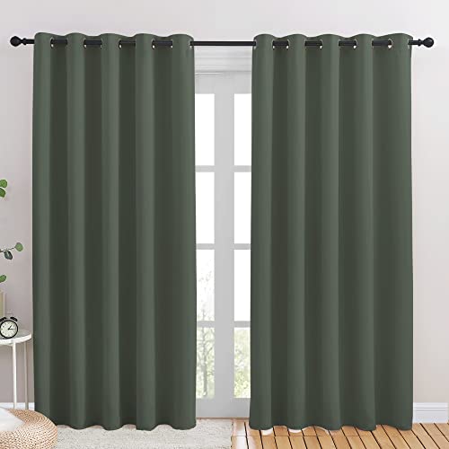 Room Darkening Draperies Window Curtain Panels (Dark Mallard / 70"W x 84"L (Pack of 2))