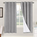 100% Blackout Linen Curtains 72" L 2 Panels Dove Gray (Dove Gray / 52"W x 72"L (Pack of 2))