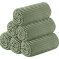 6 Pcs Flannel Blankets Bulk (Sage Green)