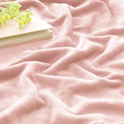 Fleece Blanket Soft Plush Throw for Couch Pink Morn 50"x60" (Pink Morn / Throw(50"x60"))