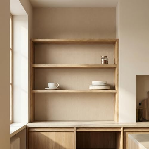 Grasscloth Peel and Stick Wallpaper 15.7in x 787.4in (15.7" x 787.4" / Khaki)