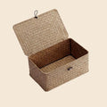 Small Wicker Basket with Lid (S-Coffee)