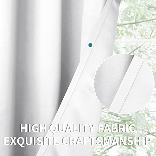 Pure White Room Darkening Curtains 72 Inch for Bedroom (Pure White / 42"W x 72"L (Pack of 2))