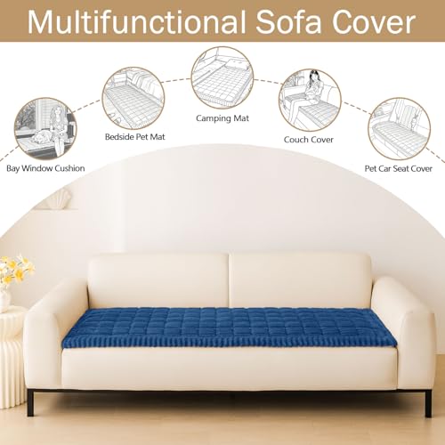 Couch Cover for Dogs (Navy Blue / 27.6"x27.6")