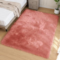 Pink Area Rug 5x8 Fluffy Fuzzy Furry Carpet for Girls Bedroom Living Room Faux Sheepskin Fur Shaggy Plush Rectangle (5' x 8' (Rectangular) / Light Pink)