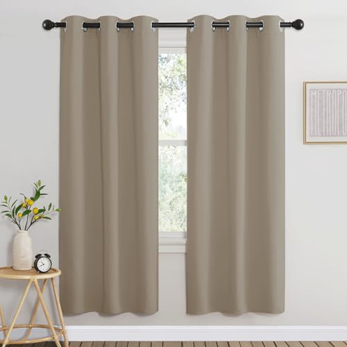 Room Darkening Curtains for Nursery (Taupe / 37"W x 72"L (Pack of 2))