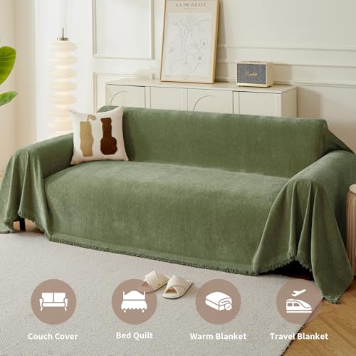 Couch Cover for Sofa (Green / 91*150 inch)