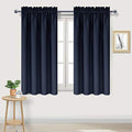 Blackout Curtains for Bedroom Living Room 38 x 54 Inch Long Navy (Navy / 38"W x 54"L (Pack of 2))