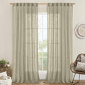 102 Inches Long Linen Curtains for Living Room Bedroom 2 Panels (Oatmeal / 52"W x 102"L (Pack of 2))