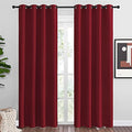 Christmas Burgundy Blackout Curtains Grommet (Burgundy Red / 55"W x 86"L (Pack of 2))