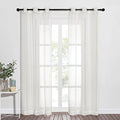 Beige Sheer Curtains Airy & Elegant for Windows (Beige / 37"W x 84"L (Pack of 2))