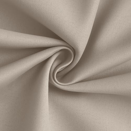 Natural Blackout Curtains 72 Inches Long for Bedroom 50" Wide 2 PCS (50"W x 72"L (Pack of 2) / Natural With White Backing)