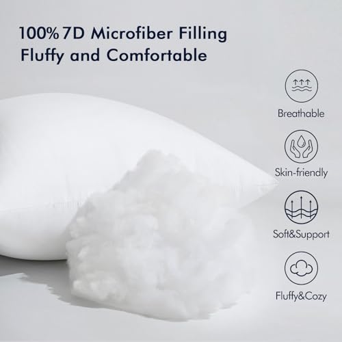 16x16 Inch Throw Pillow Insert for Couch Sofa Bed (16x16 Inch)