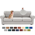 4 Piece Stretch X (91"-110"(3 Cushions) / Silver Grey)