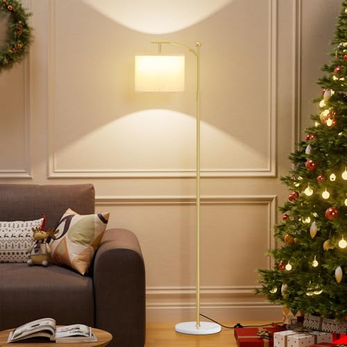 60" Floor Lamp for Living Room with 3 Color Temperatures (Marble Base & Gold / 60 inches)