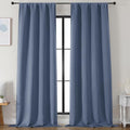 Denim Blackout Curtains for Bedroom 96 Inches Long 2 Panels (Denim / 50"W x 96"L (Pack of 2))