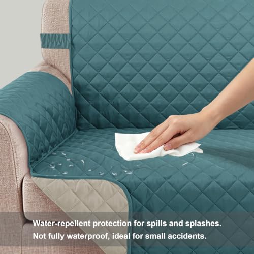 Reversible Recliner Chair Covers (Blue/Beige / 23'' Chair)