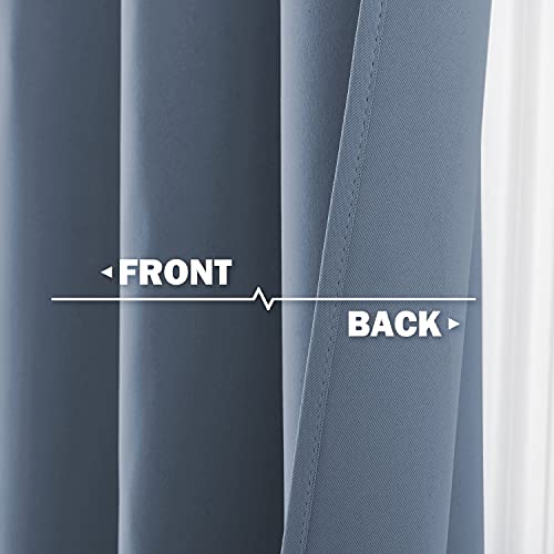 Window Short Curtains for Kitchen Home Fashion for Cafe Window (Stone Blue / 42"W x 36"L (Pack of 2))