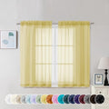 Mustard Yellow Sheer Curtains 45 Inches Long (Yellow / 42"W x 45"L (Pack of 2))