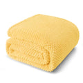 Soft Fleece Twin Size Bed Blanket (Yellow / Twin(60x80 In))