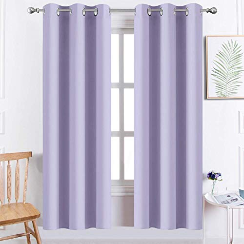 Blackout Curtains 38x72 inch Lilac Thermal Drapes (Lilac / 38"W x 72"L (Pack of 2))
