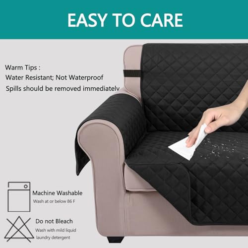 Reversible Sofa Cover Couch Cover for Dogs (Black/Black / 68"sofa L - Large)