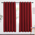 Burgundy Red Blackout Curtains for Bedroom 72 Inches Long (Burgundy Red / 66"W x 72"L (Pack of 1))