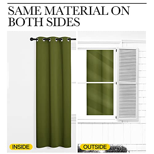 Patio Glass Door Panels (Olive / 42"W x 95"L (Pack of 2))
