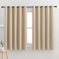 Room Darkening Curtain Panels for Cafe (Biscotti Beige / 70"W x 63"L (Pack of 2))