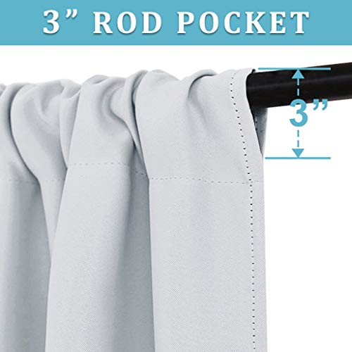 Short Curtains for Bedroom (Greyish White / 34"W x 48"L (Pack of 2))