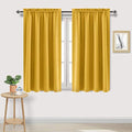 Blackout Curtains for Bedroom Living Room 52 x 54 Inch Long Yellow (Yellow / 52"W x 54"L (Pack of 2))