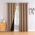 100% Blackout Curtains for Bedroom 84 Inches Long 2 Panels Set (52"W x 84"L (Pack of 2) / Cappuccino)