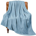 Fleece Blanket Soft Plush Throw for Couch Washed Blue 50"x60" (Washed Blue / Throw(50"x60"))
